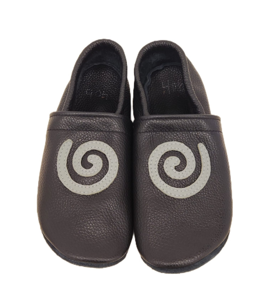 Calzado barefoot adulto en piel negro con espiral